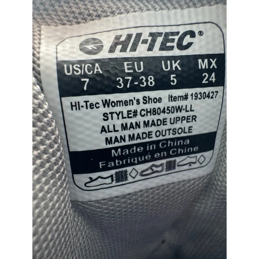 Hi-Tec Women's Running Shoes Size 7 Gray Blue Athletic Sneakers Lightweight